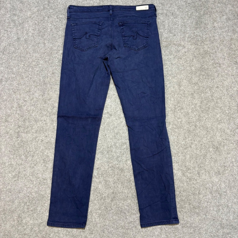 AG Adriano Goldschmied The Stevie Ankle Slim Straight Jeans Navy Blue 28R